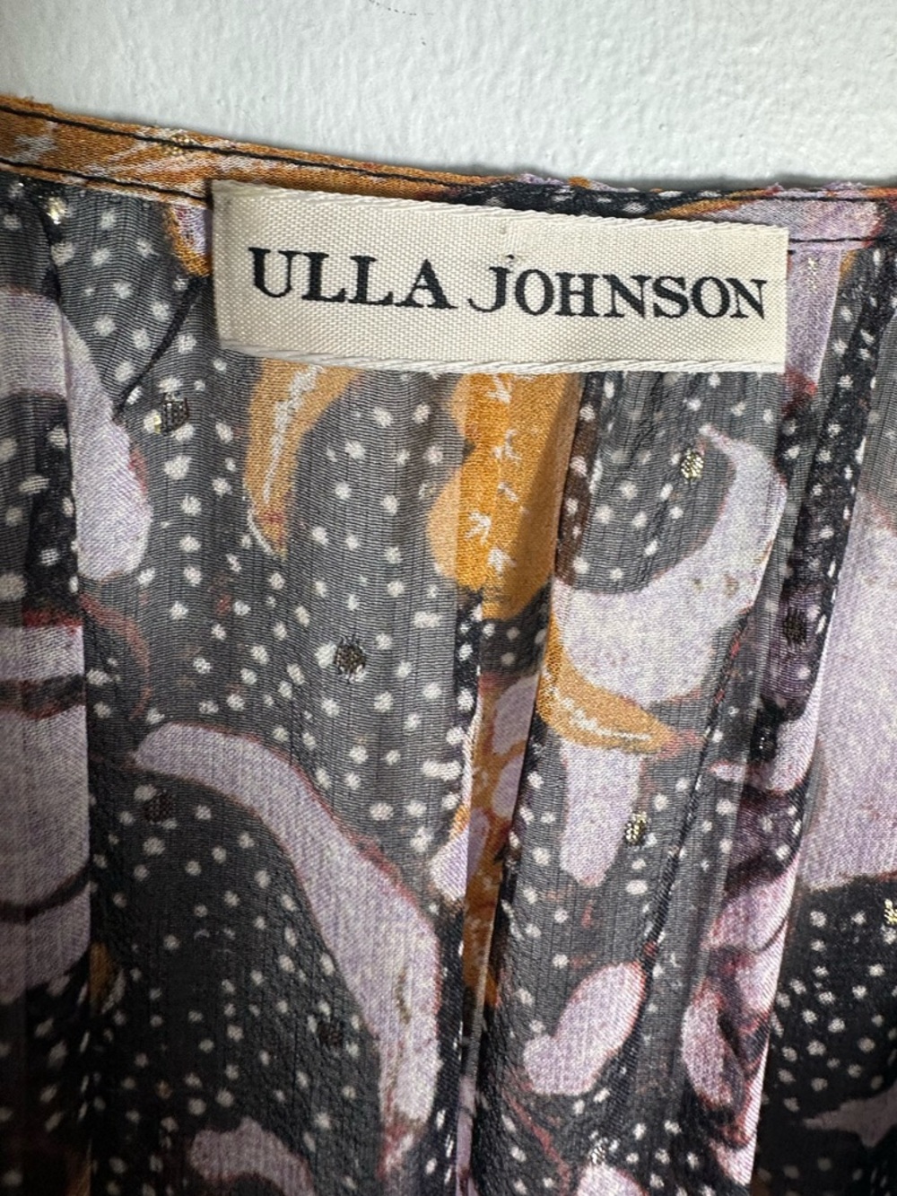 ULLA JOHNSON Annalise Silk  Maxi Dress Size 0 - Picture 12 of 16
